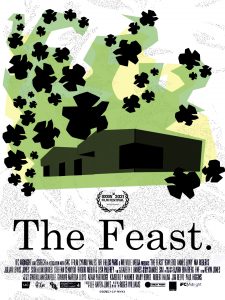 Project centered around the redesign of any piece of work in the style of any artist. This is the movie poster for The Feast in the style of Jessica Helfand.