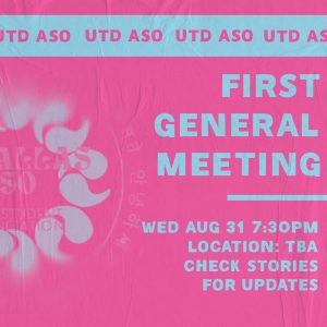 Promotion for ASO's first general meeting.